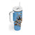 Custom Rugby Southern Hemisphere Tumbler With Handle Argentina AUNZ South Africa Mascot Blue - Wonder Print Shop