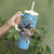 Custom Rugby Southern Hemisphere Tumbler With Handle Argentina AUNZ South Africa Mascot Blue - Wonder Print Shop