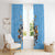 Custom Rugby Southern Hemisphere Window Curtain Argentina AUNZ South Africa Mascot Blue - Wonder Print Shop