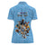Custom Rugby Southern Hemisphere Women Polo Shirt Argentina AUNZ South Africa Mascot Blue - Wonder Print Shop