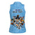 Custom Rugby Southern Hemisphere Women Sleeveless Polo Shirt Argentina AUNZ South Africa Mascot Blue - Wonder Print Shop