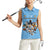 Custom Rugby Southern Hemisphere Women Sleeveless Polo Shirt Argentina AUNZ South Africa Mascot Blue - Wonder Print Shop