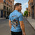 Custom Rugby Southern Hemisphere Zipper Polo Shirt Argentina AUNZ South Africa Mascot Blue - Wonder Print Shop