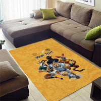 Custom Rugby Southern Hemisphere Area Rug Argentina AUNZ South Africa Mascot Gold - Wonder Print Shop