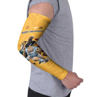 Custom Rugby Southern Hemisphere Arm Sleeves Argentina AUNZ South Africa Mascot Gold - Wonder Print Shop