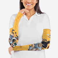 Custom Rugby Southern Hemisphere Arm Sleeves Argentina AUNZ South Africa Mascot Gold - Wonder Print Shop