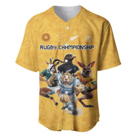 Custom Rugby Southern Hemisphere Baseball Jersey Argentina AUNZ South Africa Mascot Gold - Wonder Print Shop