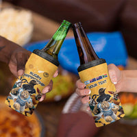 Custom Rugby Southern Hemisphere 4 in 1 Can Cooler Tumbler Argentina AUNZ South Africa Mascot Gold - Wonder Print Shop