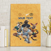 Custom Rugby Southern Hemisphere Canvas Wall Art Argentina AUNZ South Africa Mascot Gold - Wonder Print Shop