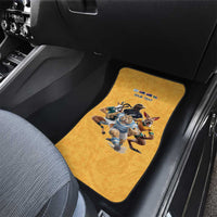 Custom Rugby Southern Hemisphere Car Mats Argentina AUNZ South Africa Mascot Gold - Wonder Print Shop