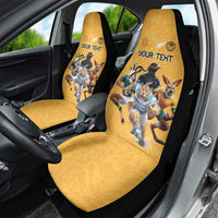 Custom Rugby Southern Hemisphere Car Seat Cover Argentina AUNZ South Africa Mascot Gold - Wonder Print Shop