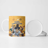Custom Rugby Southern Hemisphere Ceramic Mug Argentina AUNZ South Africa Mascot Gold - Wonder Print Shop