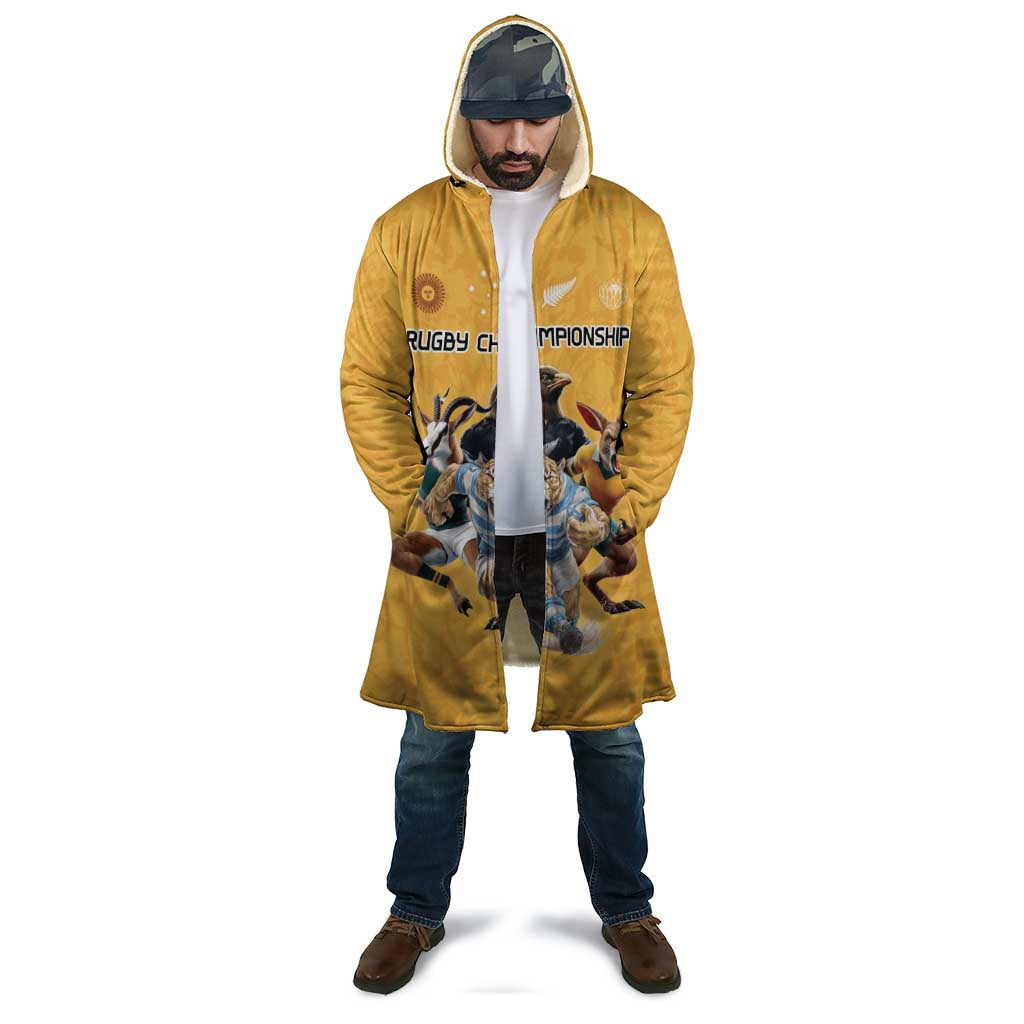 Custom Rugby Southern Hemisphere Cloak Argentina AUNZ South Africa Mascot Gold - Wonder Print Shop