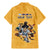 Custom Rugby Southern Hemisphere Family Matching Mermaid Dress and Hawaiian Shirt Argentina AUNZ South Africa Mascot Gold - Wonder Print Shop