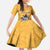 Custom Rugby Southern Hemisphere Family Matching Off The Shoulder Long Sleeve Dress and Hawaiian Shirt Argentina AUNZ South Africa Mascot Gold - Wonder Print Shop