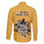 Custom Rugby Southern Hemisphere Family Matching Off The Shoulder Long Sleeve Dress and Hawaiian Shirt Argentina AUNZ South Africa Mascot Gold - Wonder Print Shop