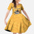 Custom Rugby Southern Hemisphere Family Matching Off Shoulder Maxi Dress and Hawaiian Shirt Argentina AUNZ South Africa Mascot Gold - Wonder Print Shop