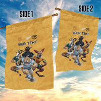 Custom Rugby Southern Hemisphere Garden Flag Argentina AUNZ South Africa Mascot Gold - Wonder Print Shop