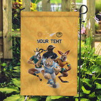 Custom Rugby Southern Hemisphere Garden Flag Argentina AUNZ South Africa Mascot Gold - Wonder Print Shop