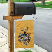 Custom Rugby Southern Hemisphere Garden Flag Argentina AUNZ South Africa Mascot Gold - Wonder Print Shop