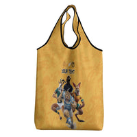 Custom Rugby Southern Hemisphere Grocery Bag Argentina AUNZ South Africa Mascot Gold - Wonder Print Shop