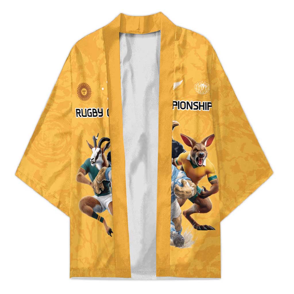 Custom Rugby Southern Hemisphere Kimono Argentina AUNZ South Africa Mascot Gold - Wonder Print Shop