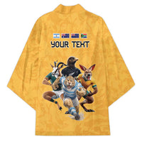 Custom Rugby Southern Hemisphere Kimono Argentina AUNZ South Africa Mascot Gold - Wonder Print Shop