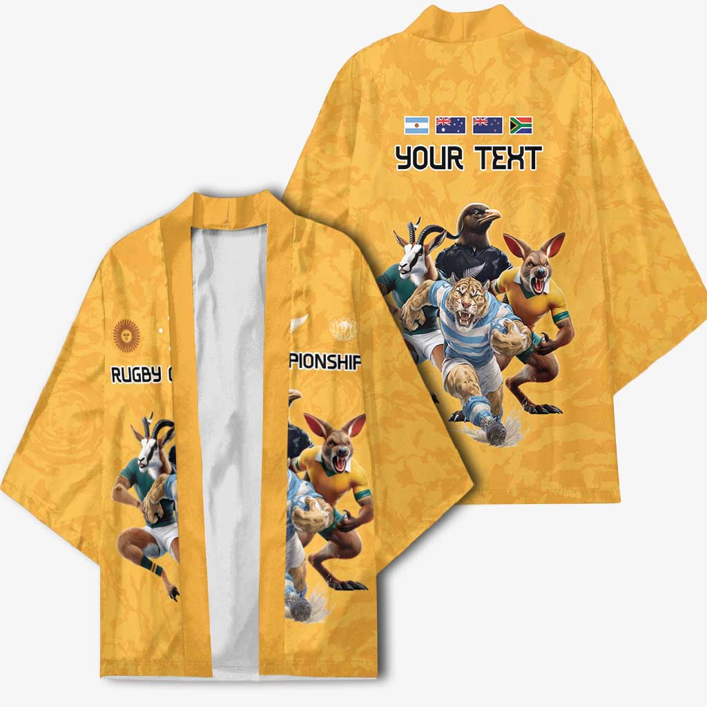 Custom Rugby Southern Hemisphere Kimono Argentina AUNZ South Africa Mascot Gold - Wonder Print Shop