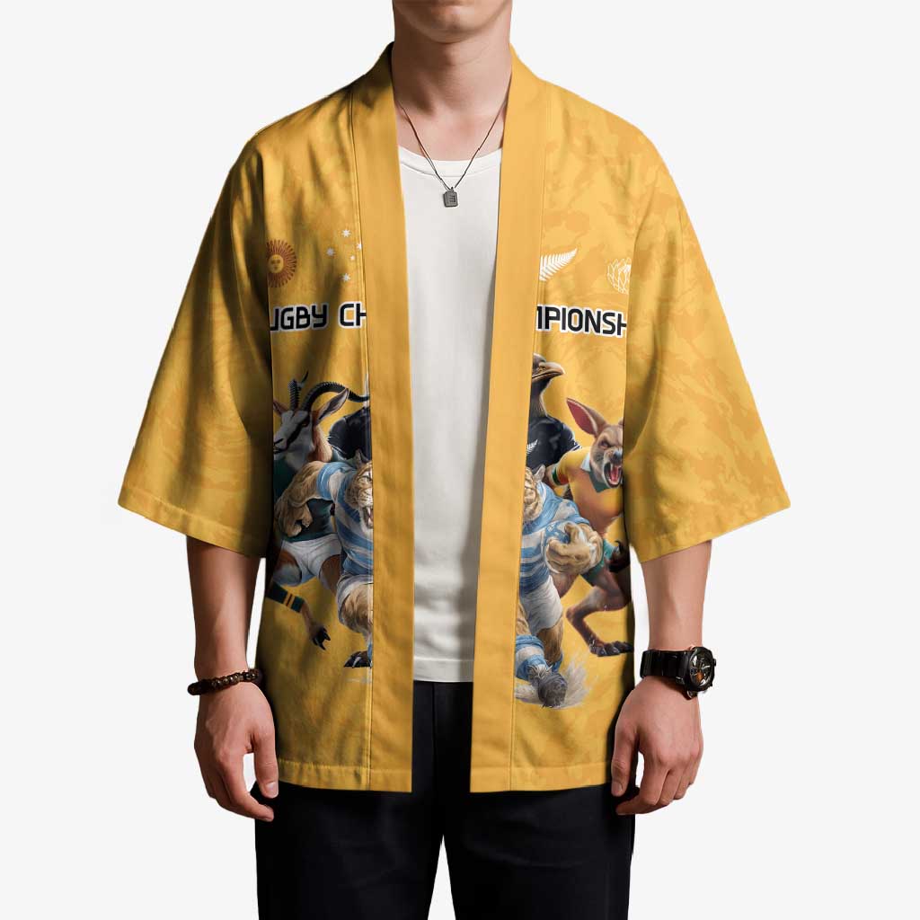 Custom Rugby Southern Hemisphere Kimono Argentina AUNZ South Africa Mascot Gold - Wonder Print Shop