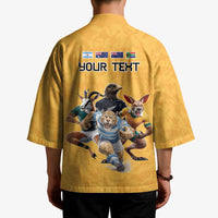 Custom Rugby Southern Hemisphere Kimono Argentina AUNZ South Africa Mascot Gold - Wonder Print Shop