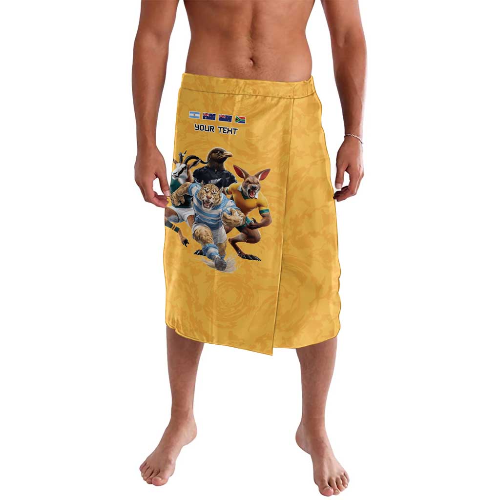 Custom Rugby Southern Hemisphere Lavalava Argentina AUNZ South Africa Mascot Gold - Wonder Print Shop