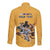 Custom Rugby Southern Hemisphere Long Sleeve Button Shirt Argentina AUNZ South Africa Mascot Gold - Wonder Print Shop