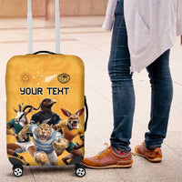Custom Rugby Southern Hemisphere Luggage Cover Argentina AUNZ South Africa Mascot Gold - Wonder Print Shop