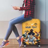 Custom Rugby Southern Hemisphere Luggage Cover Argentina AUNZ South Africa Mascot Gold - Wonder Print Shop