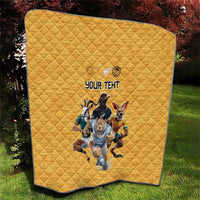 Custom Rugby Southern Hemisphere Quilt Argentina AUNZ South Africa Mascot Gold - Wonder Print Shop
