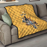 Custom Rugby Southern Hemisphere Quilt Argentina AUNZ South Africa Mascot Gold - Wonder Print Shop