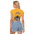 Custom Rugby Southern Hemisphere Raglan Cropped T Shirt Argentina AUNZ South Africa Mascot Gold - Wonder Print Shop