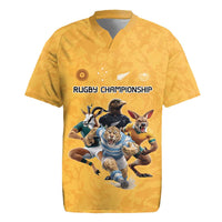Custom Rugby Southern Hemisphere Rugby Jersey Argentina AUNZ South Africa Mascot Gold - Wonder Print Shop