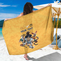 Custom Rugby Southern Hemisphere Sarong Argentina AUNZ South Africa Mascot Gold - Wonder Print Shop