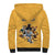 Custom Rugby Southern Hemisphere Sherpa Hoodie Argentina AUNZ South Africa Mascot Gold - Wonder Print Shop