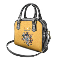 Custom Rugby Southern Hemisphere Shoulder Handbag Argentina AUNZ South Africa Mascot Gold - Wonder Print Shop