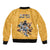 Custom Rugby Southern Hemisphere Sleeve Zip Bomber Jacket Argentina AUNZ South Africa Mascot Gold - Wonder Print Shop