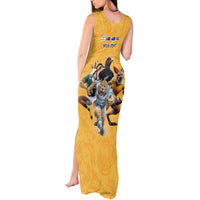 Custom Rugby Southern Hemisphere Tank Maxi Dress Argentina AUNZ South Africa Mascot Gold - Wonder Print Shop