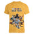 Custom Rugby Southern Hemisphere Women V-Neck T-Shirt Argentina AUNZ South Africa Mascot Gold - Wonder Print Shop