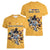 Custom Rugby Southern Hemisphere Women V-Neck T-Shirt Argentina AUNZ South Africa Mascot Gold - Wonder Print Shop