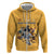 Custom Rugby Southern Hemisphere Zip Hoodie Argentina AUNZ South Africa Mascot Gold - Wonder Print Shop