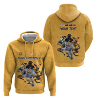 Custom Rugby Southern Hemisphere Zip Hoodie Argentina AUNZ South Africa Mascot Gold - Wonder Print Shop