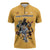 Custom Rugby Southern Hemisphere Zipper Polo Shirt Argentina AUNZ South Africa Mascot Gold - Wonder Print Shop