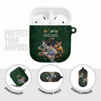 Custom Rugby Southern Hemisphere AirPods Case Argentina AUNZ South Africa Mascot Green - Wonder Print Shop