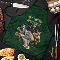 Custom Rugby Southern Hemisphere Apron Argentina AUNZ South Africa Mascot Green - Wonder Print Shop